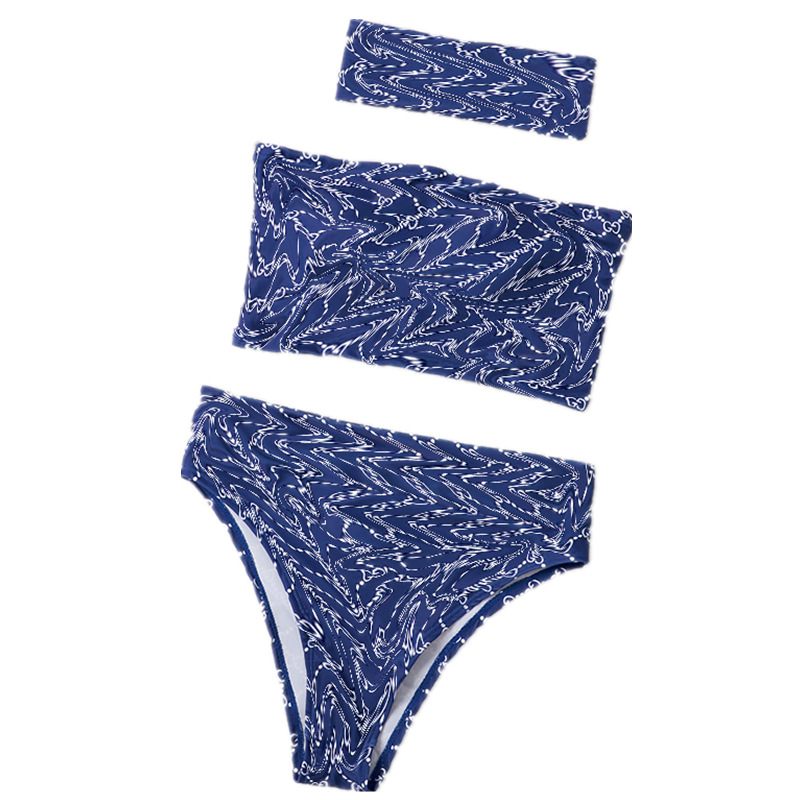 

Sexy Women Three-piece Bikini Fashion Letter Printed Lady Designer Swimsuits Holiday Personality Elastic Girls Beach Wear