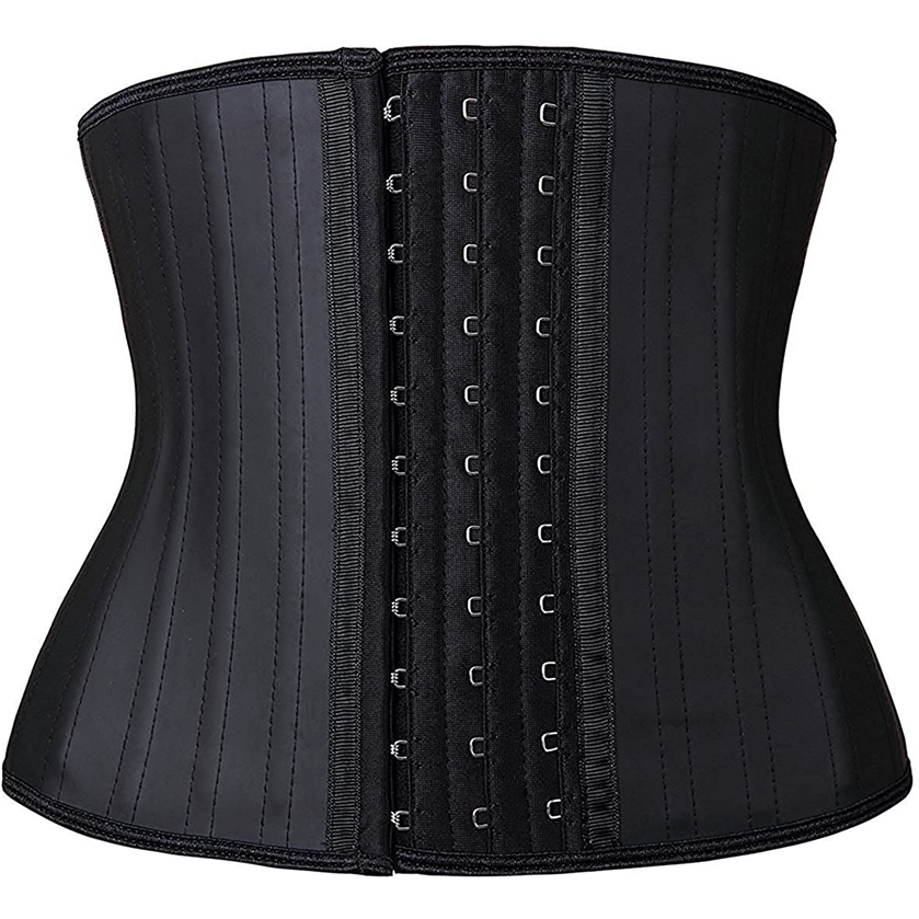 

Short Torso Corset Waist Trainer Latex Body Shapewear Women Tummy Shaper Belly Sheath Sllimming Belt Modeling Strap Weight Loss 220212, 25 bones beige hole
