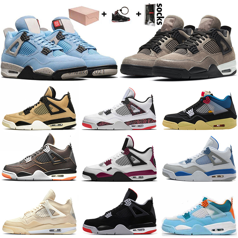 

2021 Top Quality Men Women Jumpman 4 4s Womens Basketball Shoes Rrtro Sail Black Cat Undefeated Sneakers Metallic Purple Mens Trainers Size
