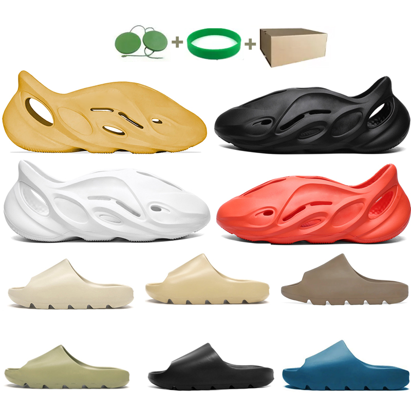 

Designer Slippers Men Women Cream Clay Slides Shoes Ochre Vermillion MXT Moon Gray MX Mineral Blue Bone White Pure Resin Slide Sandals 36-46, #11 white silver with red 40-45
