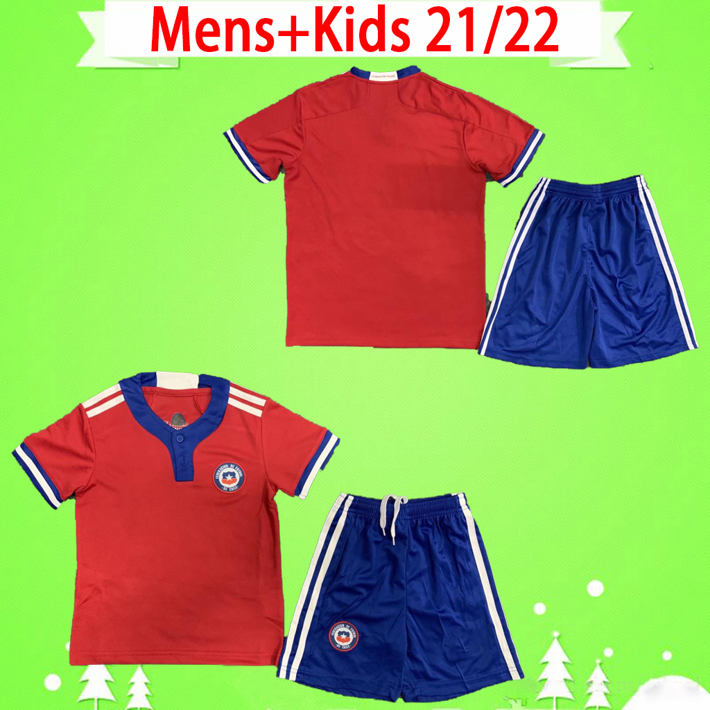 

Mens + Kids Kit 2021 2022 Newest Chile Soccer Jerseys boys sets Top quality chilean 21 22 Vidal Alexis Sanchez Felipe Mora Erick Pulgar adult suit Football shirt child