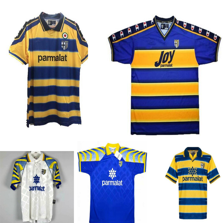 

Promotion Parma Maglia Retro soccer jerseys Classic 1995 96 97 1998 99 2000 02 03 CRESPO ZOLA BUFFON Men Vintage football shirt, Black;yellow
