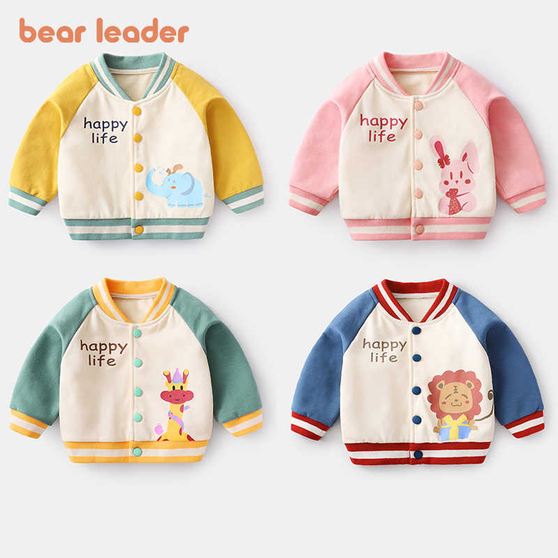 

Bear Leader Girls Boys Casual Cartoon Cute Coats Fashion Toddler Baby Contrast Color Coats Children Autumn Active Outerwear 1-4Y 210708, Ah3804blue