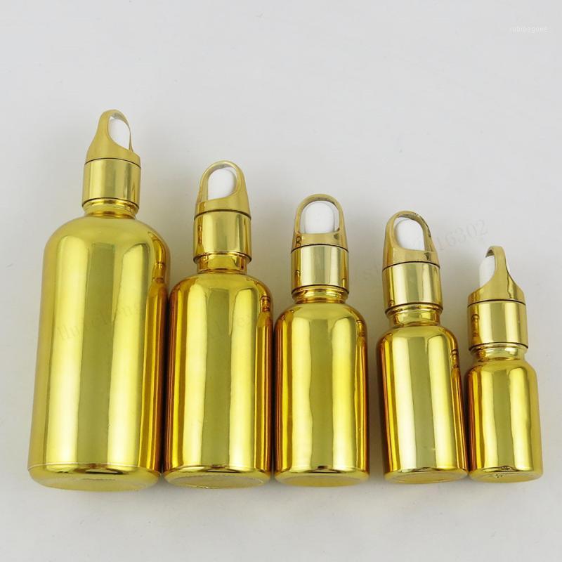 

Storage Bottles & Jars 1oz 5/3oz Refillable Empty Gold Glass Essential Oil Bottle With Aluminium Drop 5ml 10ml 20ml 30ml 50ml 100ml 200pcs