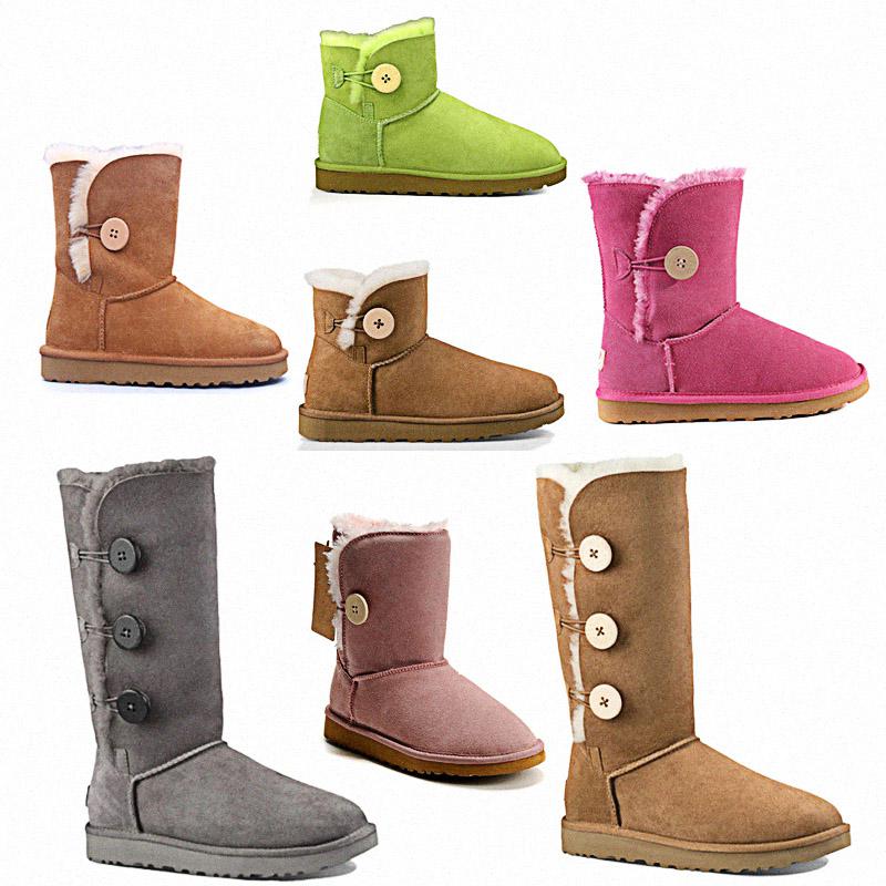 

UGGsUGGNew designer classic wgg winter snow boots short bailey bow tall button triplet Australia women's women boot fur furr vyq, Blue