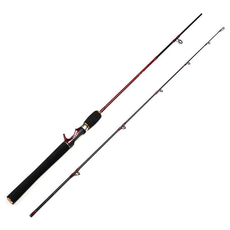 

Boat Fishing Rods Rod 1.8M Red Carp Bait Casting Spinning Carbon Gear