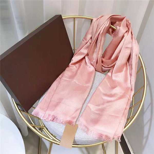 

Silk Scarf Fashion Man Women 4 Season Shawl Scarf Letter Scarves Size 180x70cm 6 Color High Quality