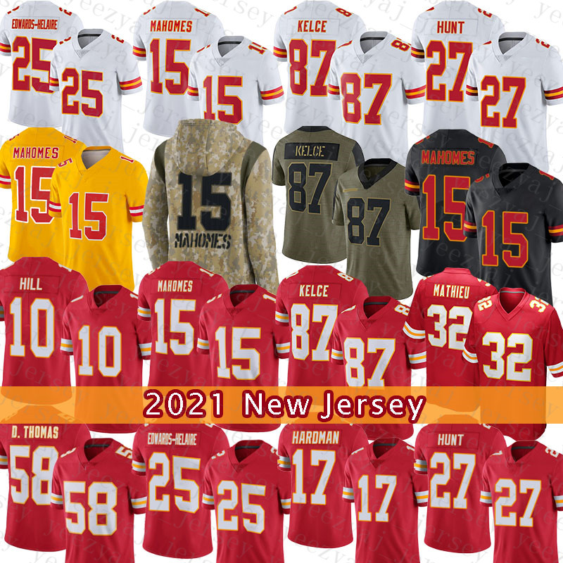 

2021 Salute To Service Hoodie Football Jacket Patrick Mahomes Travis Kelce Tyreek Hill Tyrann Mathieu Clyde Edwards-Helaire Chris Jones Creed Humphrey Jersey, Patch+mens-q z