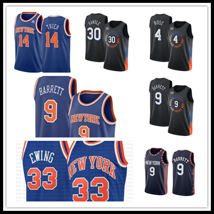 

NewYorkKnicksJersey RJ 9 Barrett Derrick 4 Rose Julius 30 Randle Allonzo 14 Trier Retro Mesh Patrick 33 Ewing Basketball Jerseys, Jersey
