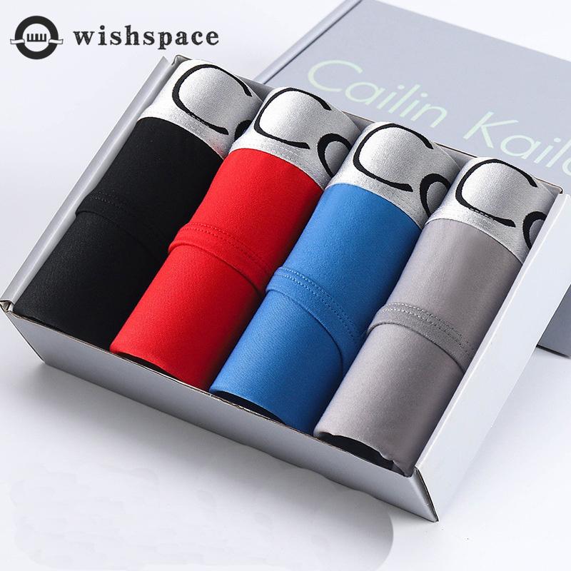 

Underpants 4pcs Gift Box Men Triangular Antibacterial Underwear Sexy Underpant Modal Ice Silk Milk Men's Boxer Shorts Material Panties, Black;white