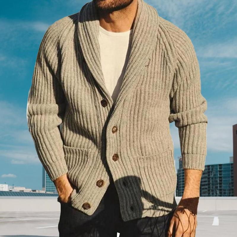 

Men's Sweaters Sweater Men Knitted Cardigan Turndown Collar Woolen Yarn Keep Warm Clothing For Outdoor, White;black
