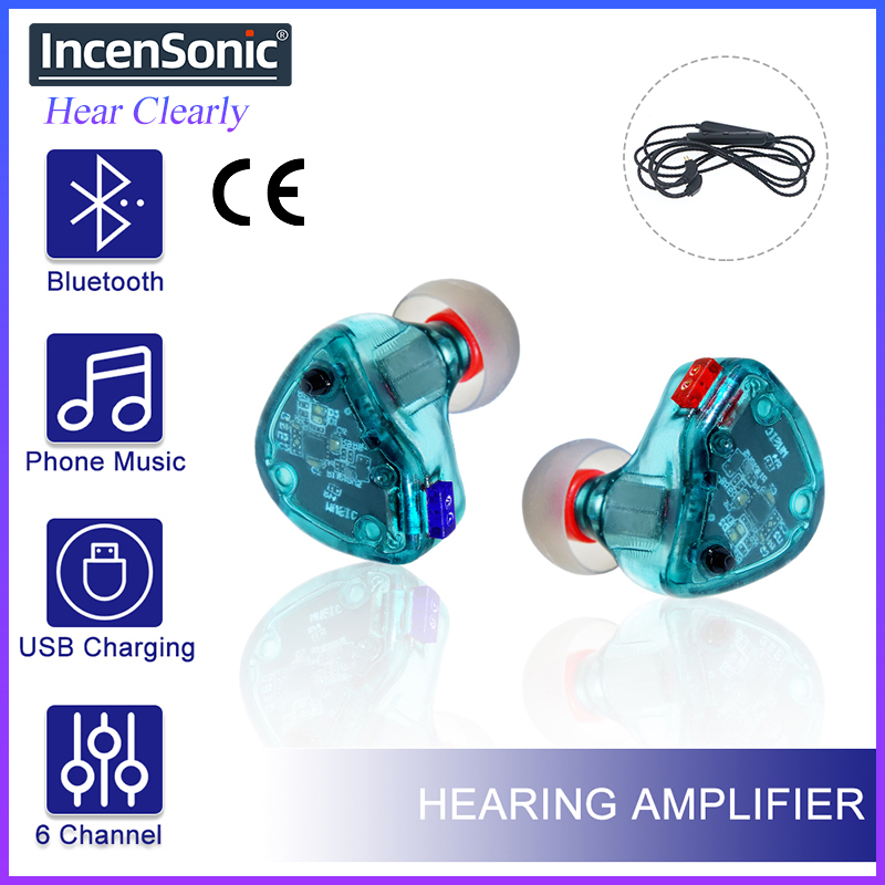 

Bluetooth Digital Hearing Aid Rechargeable Amplifier Ear Aids Music Hearing Aids 6 Channels Deafness DeviceScouts