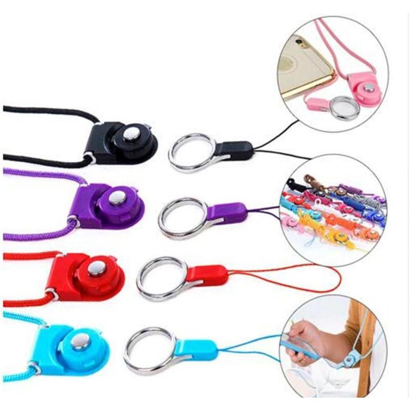

Detachable Neck Strap Rotatable Lanyard Colorful Hanging Rope With Sling Finger Ring For Cell Phone Id Card A3R3W Eqs09