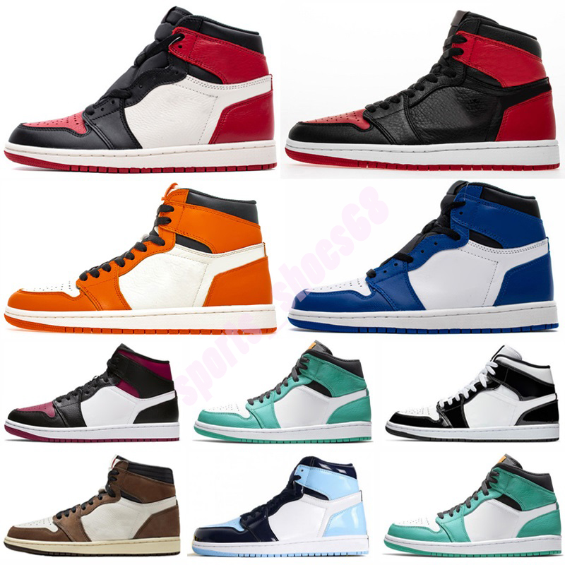 

2021 new 1s Backboard 1 Basketball Shoes OG running shoes Mens fashion high quality Sneakers women unisex Chicago High Trainers Shoes, White;red