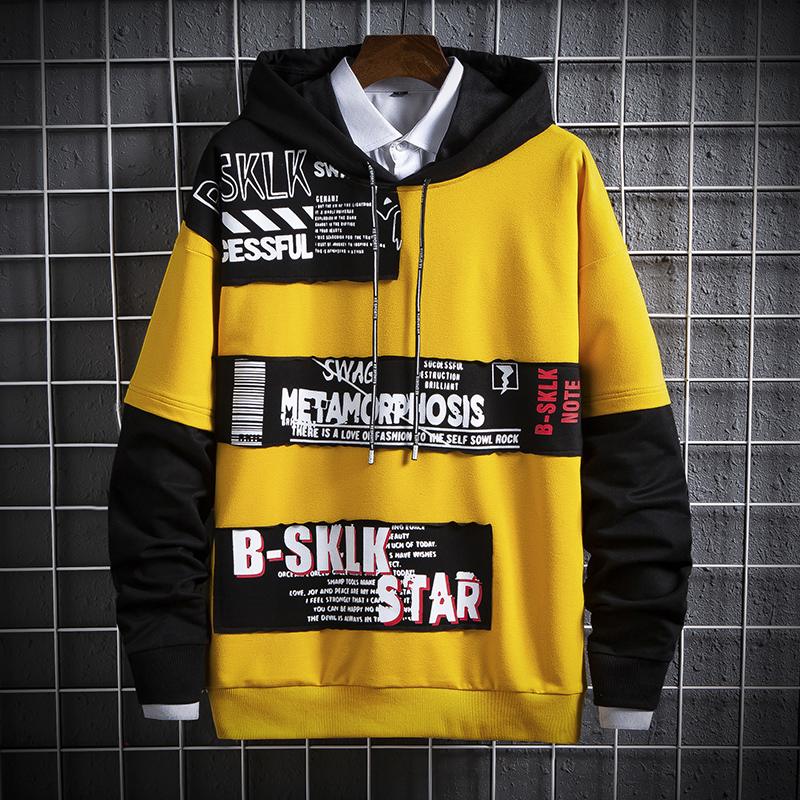 

2021 Men' Spring Autumn New Arrival Fashion Casual Japanese Streetwear Hip Hop Sweatshirt Male Red Hoodie 1v55, Beige