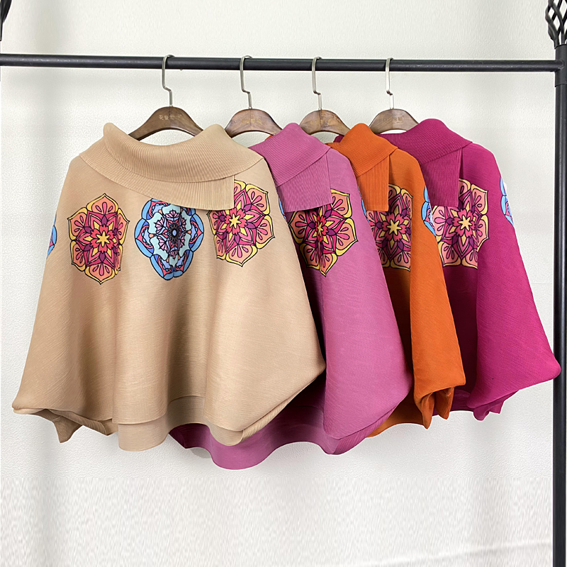 

2021 New 2021spring Pleated Hoodie Women Aesthetic Sweatshirt Bat Sleeve Scarf Collar Indie Flower Vintage Plus Size Clothes Gecn, Pink