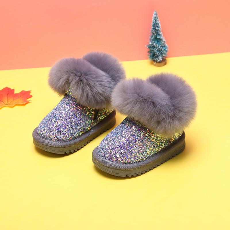 

First Walkers Girl Baby Snow Boots Children Soft Soles Toddler Shoes 2 And 3 Year Old Princess Plus Fleece Cotton Winter