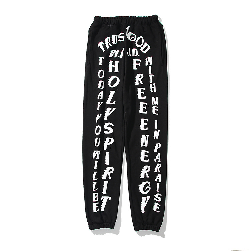 

2021 New Kanye West Trust God Holy Sprit Printed Women Jogger Sweatpants Hiphop Streetwear Men Casual Track Pants Joggers Ke1i