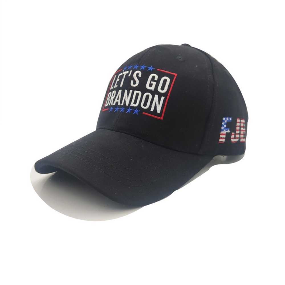 

Embroidery FJB ridicule anti Biden let's go Brandon hats unisex letter US flag stars stripe embroidered baseball ball cap sport outdoor sun visor headwear G30W85P, Red