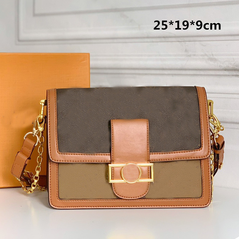 

Messenger Bag Daphne Women Handbag Purse Classic Fashion Chain Crossbody Shoulder Bag Genuine Leather Lady Graceful Tote Bag Clutch 3 Size