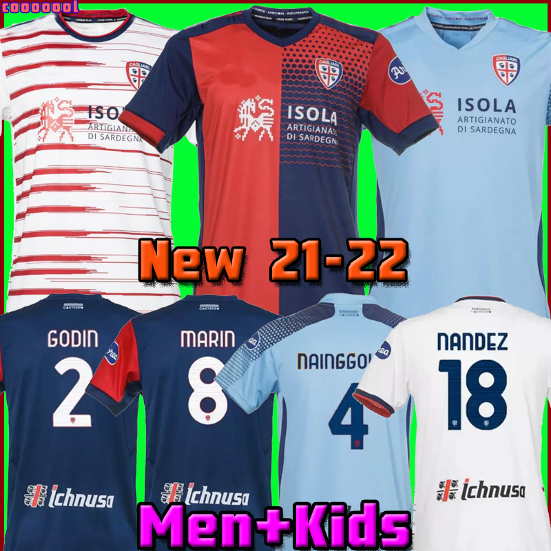 

21 22 Cagliari Calcio soccer jerseys 2021 Home Away Football Shirt Kit NANDEZ JOAO PEDRO KEITA BALDE PAVOLETTI ROG MARIN WALUKIEWICZ CARBONI ZAPPA maillots de foot, Men home