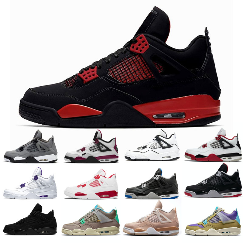 

4s new basketball shoes for man Black Cat Taupe Haze Desert Moss court purple Travis White Cement Oreo Sail Olivia Kim orange metallic Fire Red cool DIY Pure Money Neon