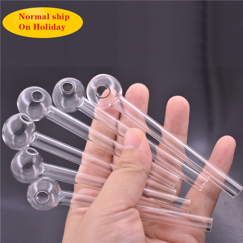 

Wholesale Glass Oil Burner Pipe 4inch pyrex glass oil burner pipe hand smoking Water Pipes heavy thick