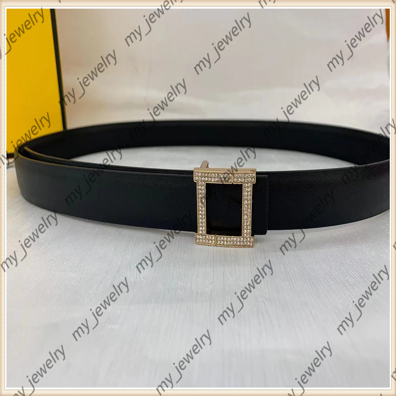 

Genuine Cowskin Belt Designers Ceintures Waistband Diamond F Letter Buckles Belts Fashion Luxury Buckle Belt For Men Women 11110701T, Gold