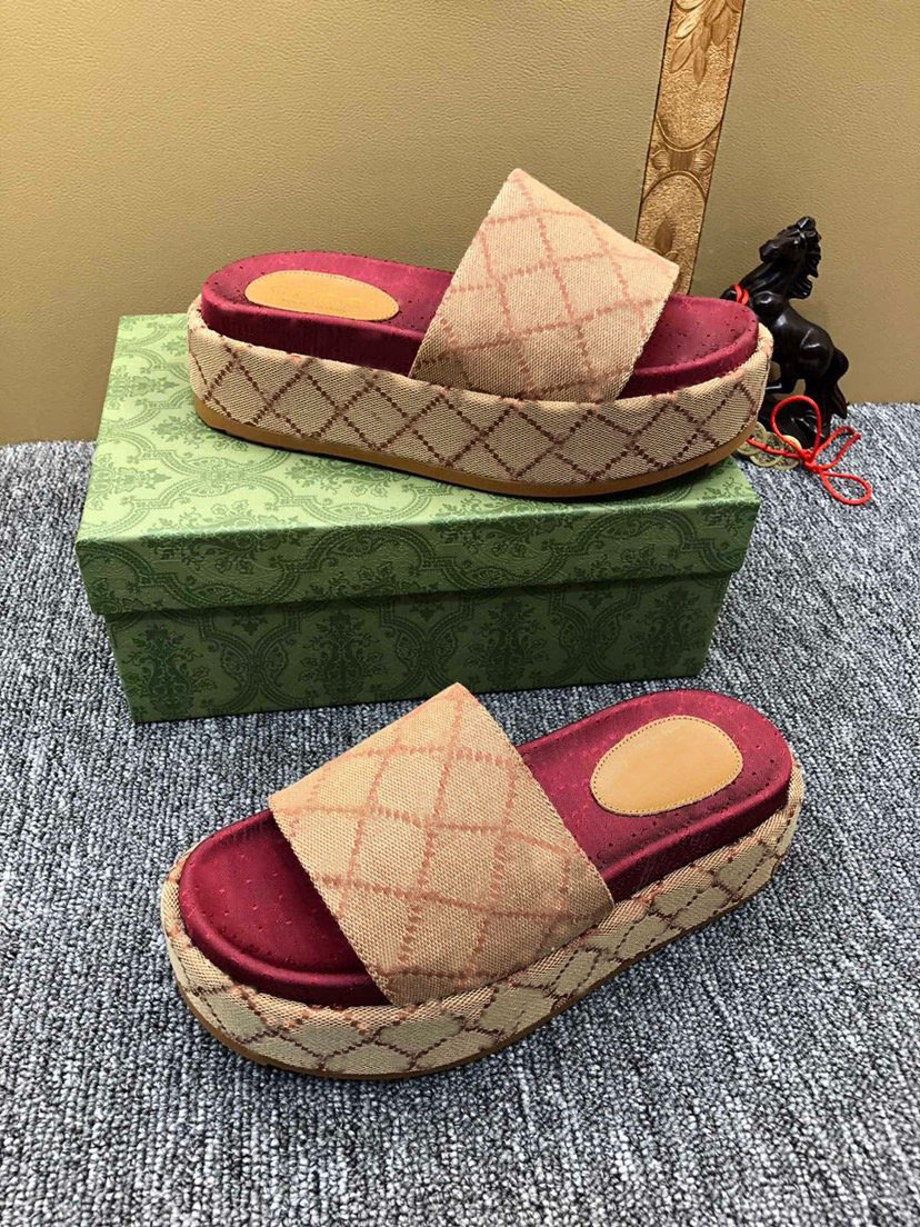 

Designer Luxury Beige Tugging 35 platform Sandals Current With Box Dust Bags Included