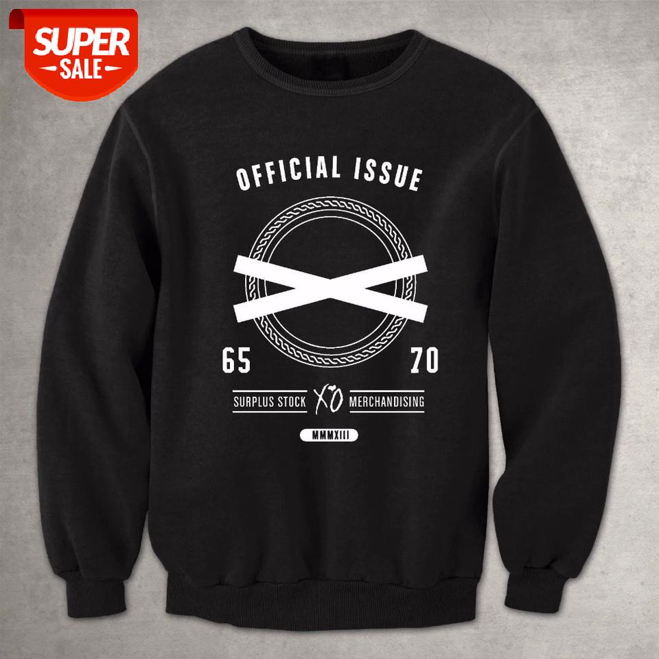 

Winter sweatshirts men The Weeknd Official Issue Unisex Black Crewneck Sweatshirt Pullover cotton sweat homme sweatshirt #KT6K