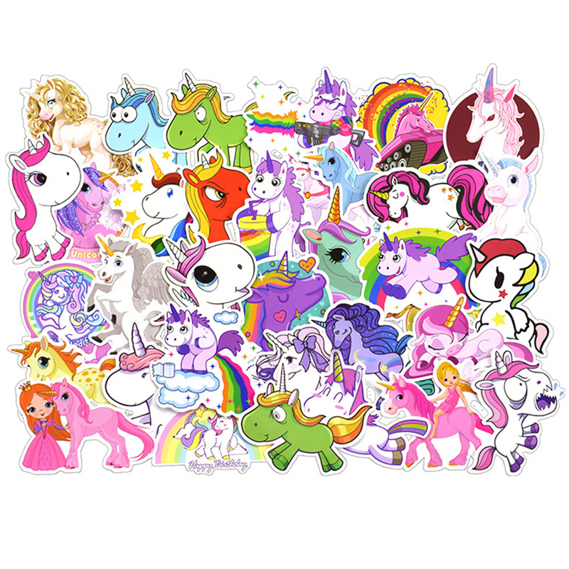 Cartoon Animal Stickers No Repetition Pony Funny Graffiti Decals For Laptop Games Helmet Guitar Scooter Cars Motorcycle Toys Gift Decal 50 Pcs-image-739081255
