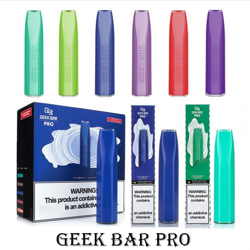 

GEEK BAR Pro Disposable Vape E cigarettes 1500 Puffs Pen 4.5ml Prefilled pods Cartridge 850mAh Battery Starter Kit VS AIR BAR MAX