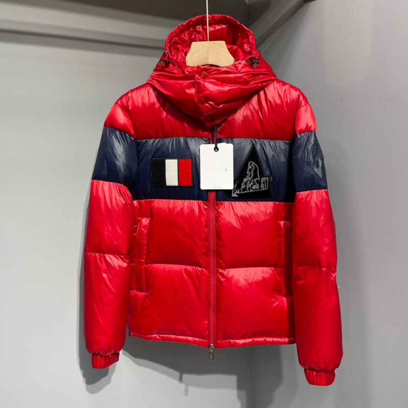 

Top High Quality Designers Monclair CUVELLIER Mens Down Jackets Parkas Winter Bomber Hooded Man Luxury Goose Warm Light Blue Black Outerwear Outdoor Coats88