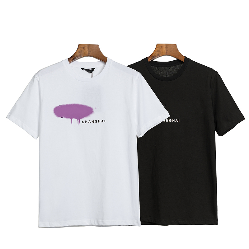 

21SS Designer menT-shirt Letter Printed Tee Summer Mens And Womens Cotton T-Shirts Hip Hop High Street Tops, White