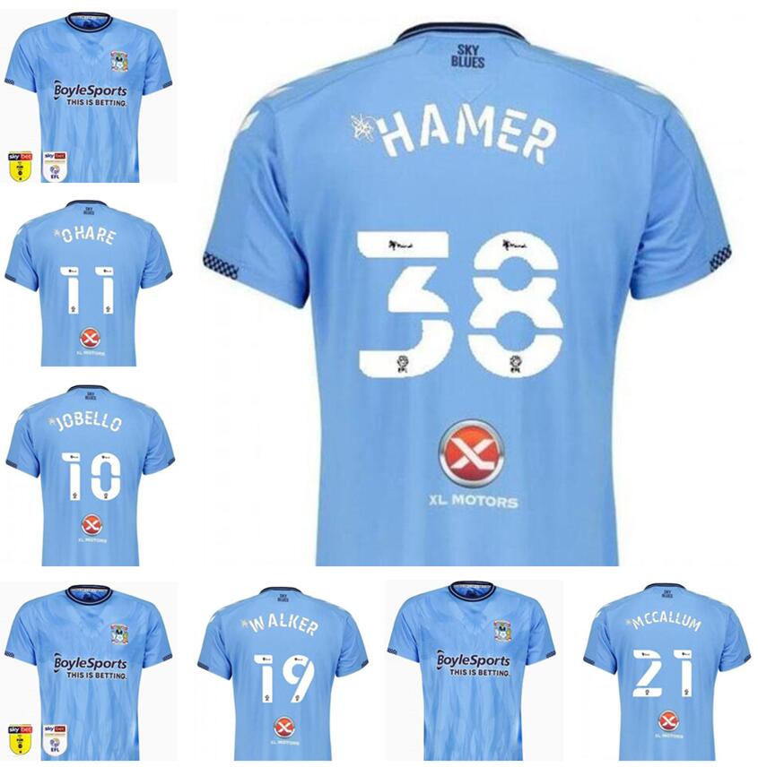 

2021 2022 Coventry City soccer Jerseys OSTIGARD JOBELLO WALKER McCallum DA COSTA HAMER 21 22 Home Blue FOOTBALL ShirtS top quality SIZE S-XXL, Black;yellow