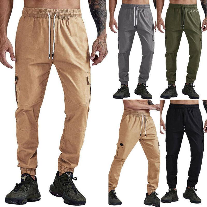

Men's Pants Mens Casual Cargo Track Safari Style Joggers Combat Jogging Trousers Bottoms Sweatpants Costume, Green