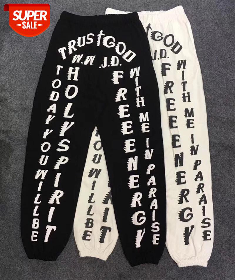 

Kim Sunday Service CPFM.XYZ Sweatpants Kanye West Streetwear Casual Joggers Pants Full Print Logo Hipster #yC9O, Black
