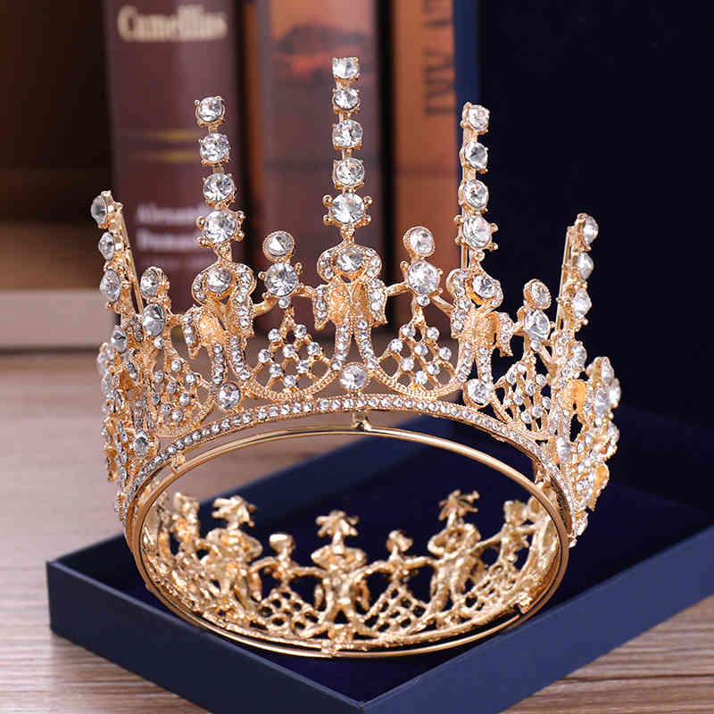 Wedding Hair Jewelry Accessories Selling Rhinestone Crown Irregular Whole Circle Heightening Princess Headdress-image-746169210