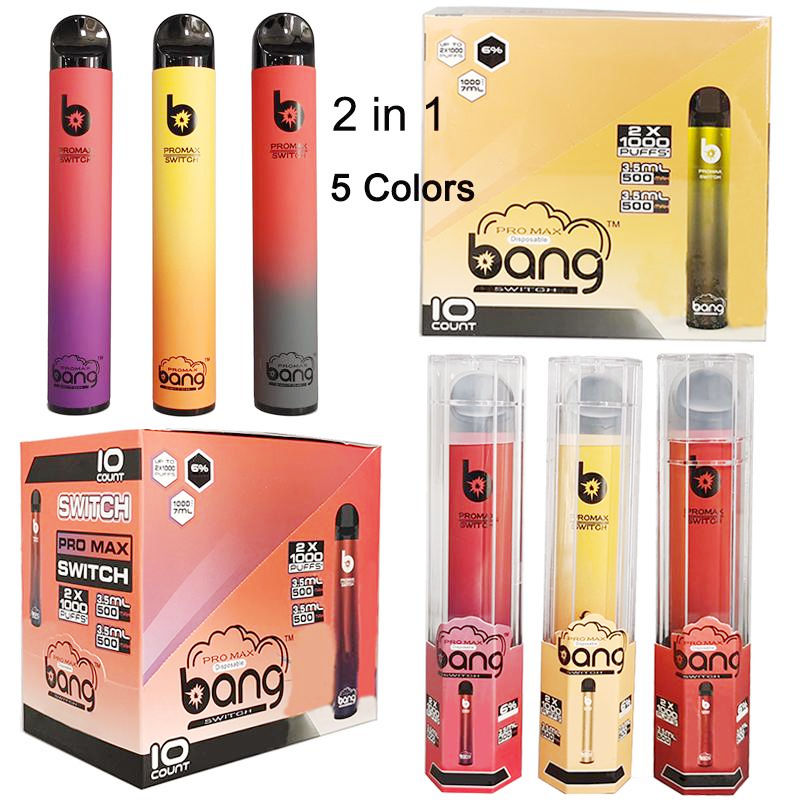 

NEW Bang Max Pro Switch Disposable Vape Pen 2 IN 1 Device 7ml Pods 2000 Puffs Bang XXtra Vape Kit