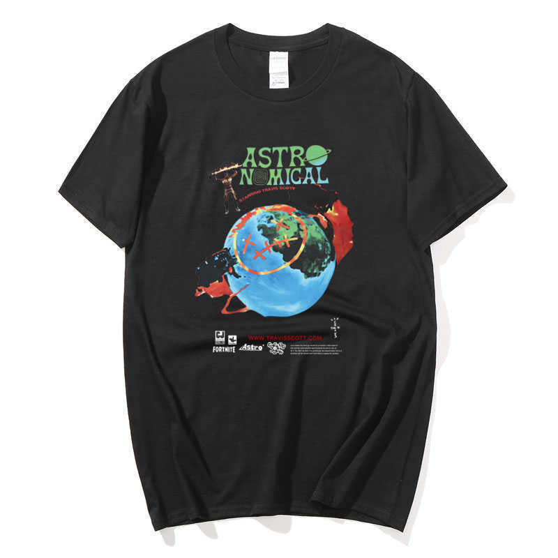 

Summer new men' and women' short-sleeved T-shirt Travis Scott Cactus Jack Astroworld T-shirt ASTRO WORLD hip-hop Tee X0621, Yellow