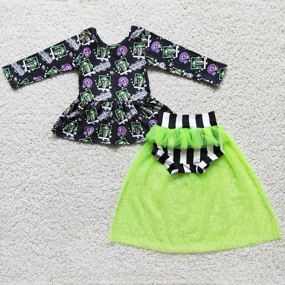 

Kids Designer Clothes Girls Bummies Sets Halloween Little Girl Boutique Clothing Long Sleeve Fashion Baby Bummie with Yarn Wholesale Fall Kid Children Outfits