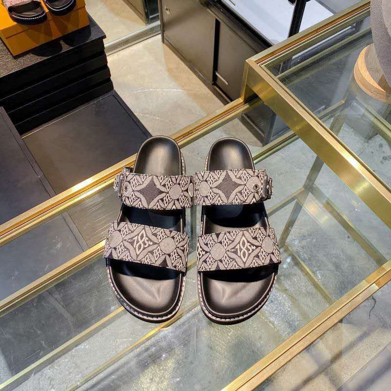 

FLAT MULE 2021 Spring Summer Women Fashion Slippers Adjustable Wide Strap Slides Lady Cushioned Sandals, Red