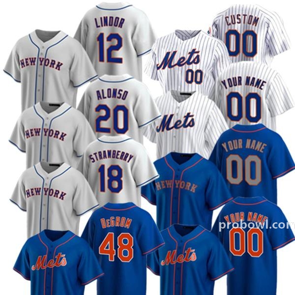 

12 Francisco Lindor Jersey Pete Alonso Jacob deGrom Darryl Strawberry -5XL Baseball Jersey Noah Syndergaard Michael Conforto Dwight Gooden, Mens jersey