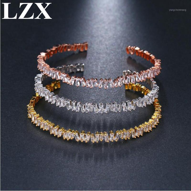

Noble Balgles Square Cut Cubic Zirconia Crystal Bracelets Bangles For Women Ladies Girls Wedding Party Fashion Jewelry Bangle