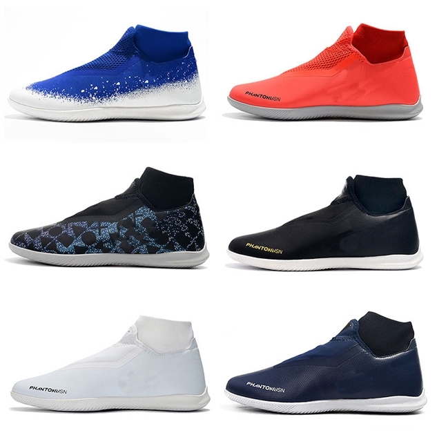 

2019 Phantom Vision Elite DF Soccer Cleats Leather Soccer Shoes Mens Socks Phantom Vison Academy DF IC TF High Ankle Football Boots, As photo 9