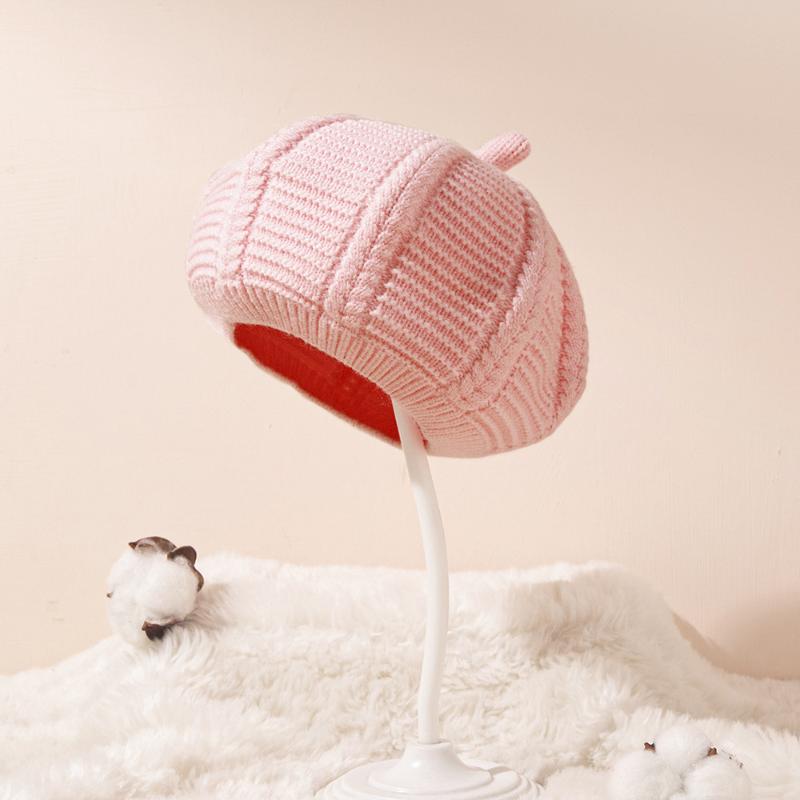 

Caps & Hats Autumn Winter Children's Fashion Octagonal Beret Keep Warm Baby Woolen Hat Kids Accessories, Yellow