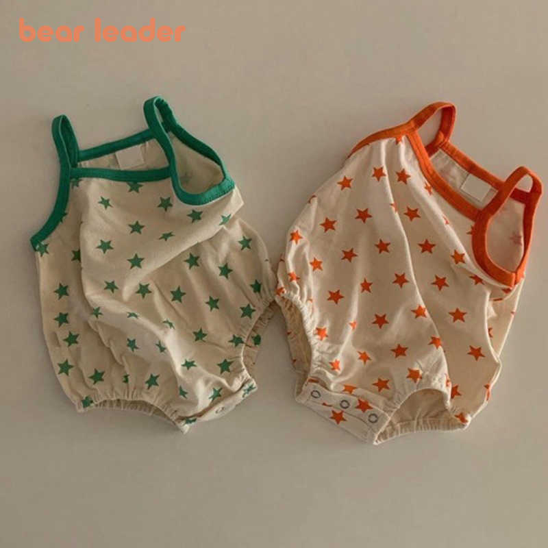 

Bear Leader Baby Summer Bodysuits Style born Baby Boy Girls Sling Vest Jumpsuits Casual Polka Dot Rompers For 0-2Y 210708, Ah2924green