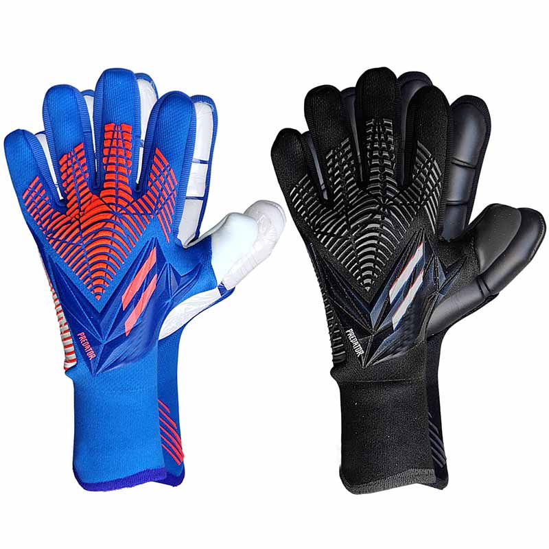 

Goalkeeper Glove Non-Slip Professional Soccer Goalkeeper Gloves 4MM Natural Latex Aldult Goalie Gloves, Black