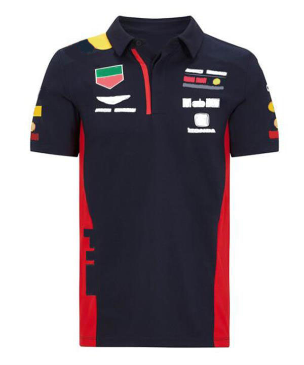 

F1 Team Racing Polo Jersey Polyester Quick-drying Car Lapel T-shirt Same Style Customization