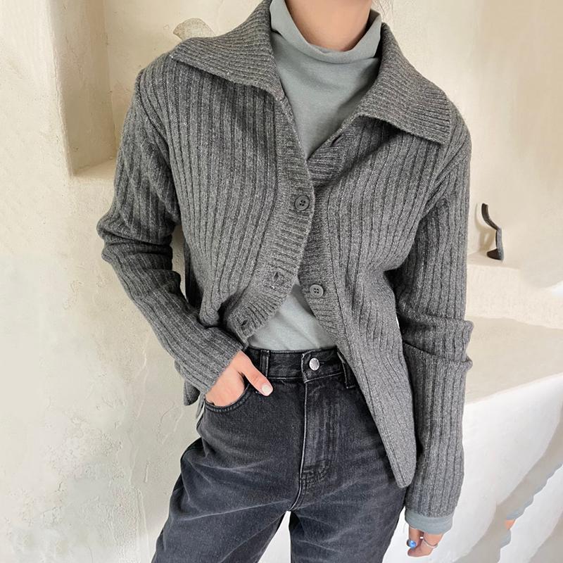 

Women's Sweaters Wool Sweater Autumn Winter Warm Turn-down Collar Casual Loose Oversized Lady Knitted Pullover Top Pull Femme, White;black